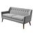 Vita KAZA Sofa: Compact, Stylish, Functional 3D model small image 3