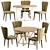 VEGA Chair: Stylish and Comfortable Dining Set 3D model small image 1