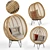 Cozy Rattan Cocoon Chair 3D model small image 1