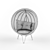 Cozy Rattan Cocoon Chair 3D model small image 2