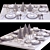 European-inspired New Year's Table Set 3D model small image 1