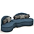 Luxurious Velvet Modular Sofa 3D model small image 4
