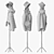 Elegant Wood Coat Rack Stand 3D model small image 5