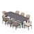 Giorgetti Normal Set: Elegant Table & Chair 3D model small image 2