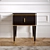 Elegant Brass-Inlaid Nightstand 3D model small image 1