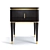 Elegant Brass-Inlaid Nightstand 3D model small image 2