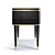 Elegant Brass-Inlaid Nightstand 3D model small image 3