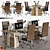 Modern Office Furniture Set 3D model small image 1