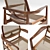 Oscar Mid-Century Armchair 3D model small image 7