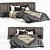 Modern Gray Bed 3D model small image 2