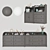 Hauga Dresser Set: Two-Tone Storage Combo 3D model small image 2