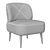 Modern Polygon Accent Chair - Sleek Design 3D model small image 4