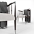 Sleek Black Caracole Chair 3D model small image 4