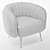 Elegant Modern Pompidou Armchair 3D model small image 2