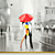 Colorful Art Frames- Red Umbrella 3D model small image 2