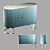 Marble Top Sideboard: Modern Luxe 3D model small image 3