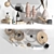 Elegant Bathroom Accessories Set 3D model small image 4