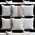 Luxury Texture Decorative Pillows 3D model small image 1