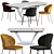 Elegant Boconcept Princeton Dining Set with Alicante Table 3D model small image 1