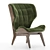 Modern Den Wing Chair 3D model small image 3