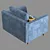 Stylish Single Seater Sofa 3D model small image 3