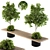 Urban Oasis Furniture: Bench with 10 Planters 3D model small image 1