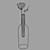 Elegant Rose Bottle Vase 3D model small image 4