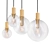 Golden Glass Globe Pendant Light 3D model small image 1