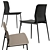 Modern Newport Dining Chair Set with Alicante Table 3D model small image 2