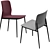 Modern Newport Dining Chair Set with Alicante Table 3D model small image 3