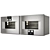 Gaggenau 400 Series Combi-Steam Oven: Handleless, Stainless Steel-Backed Door 3D model small image 1