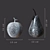 Minimalist Scandinavian Apple and Pear Decor 3D model small image 2