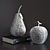 Minimalist Scandinavian Apple and Pear Decor 3D model small image 3