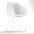 Sleek Wood and Fabric Chair 3D model small image 2