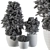 100Pcs Outdoor Plants in Concrete Pots 3D model small image 5