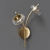 Elegant Brass Wall Sconce 3D model small image 4