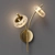 Elegant Brass Wall Sconce 3D model small image 7