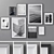 Modern Abstract Photo Frames Set 3D model small image 1