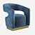 Ellen Accent Chair: Velvet Elegance 3D model small image 1