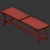 Sleek and Stylish Fushimi Bench 3D model small image 3