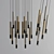 Modern Tube Pendant Chandelier 3D model small image 2