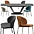 Princeton Dining Chair & Alicante Table Set 3D model small image 1