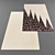 Modern Style Rug Set 3D model small image 2