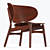 Vintage Scandinavian Design Easy Chair 3D model small image 5