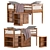 Windermere Midsleeper Bed - Fun for Kids 3D model small image 1