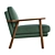 Versatile Lars Accent Chair: Customizable Colors 3D model small image 3