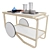 Sleek Birch Tea Trolley 3D model small image 3