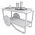 Sleek Birch Tea Trolley 3D model small image 4