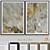 Modern Abstract Olive Framed Prints 3D model small image 1