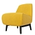 Versatile Leo Accent Chair - Customizable Colors 3D model small image 3